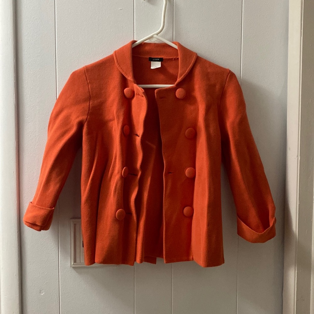 Vintage J Crew short 3/4 sleeve with button detail tie waist or tie back jacket